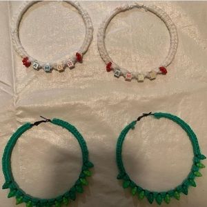 Embroidery hoop earrings